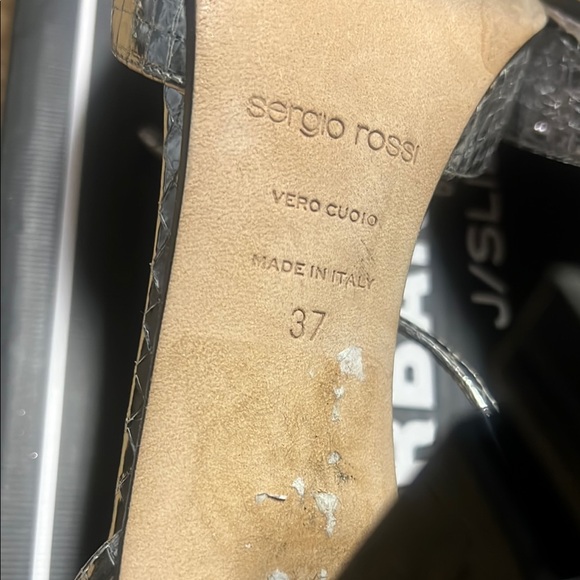 Sergio Rossi Silver Heels with Pointed Toe size 7 - Picture 7 of 11